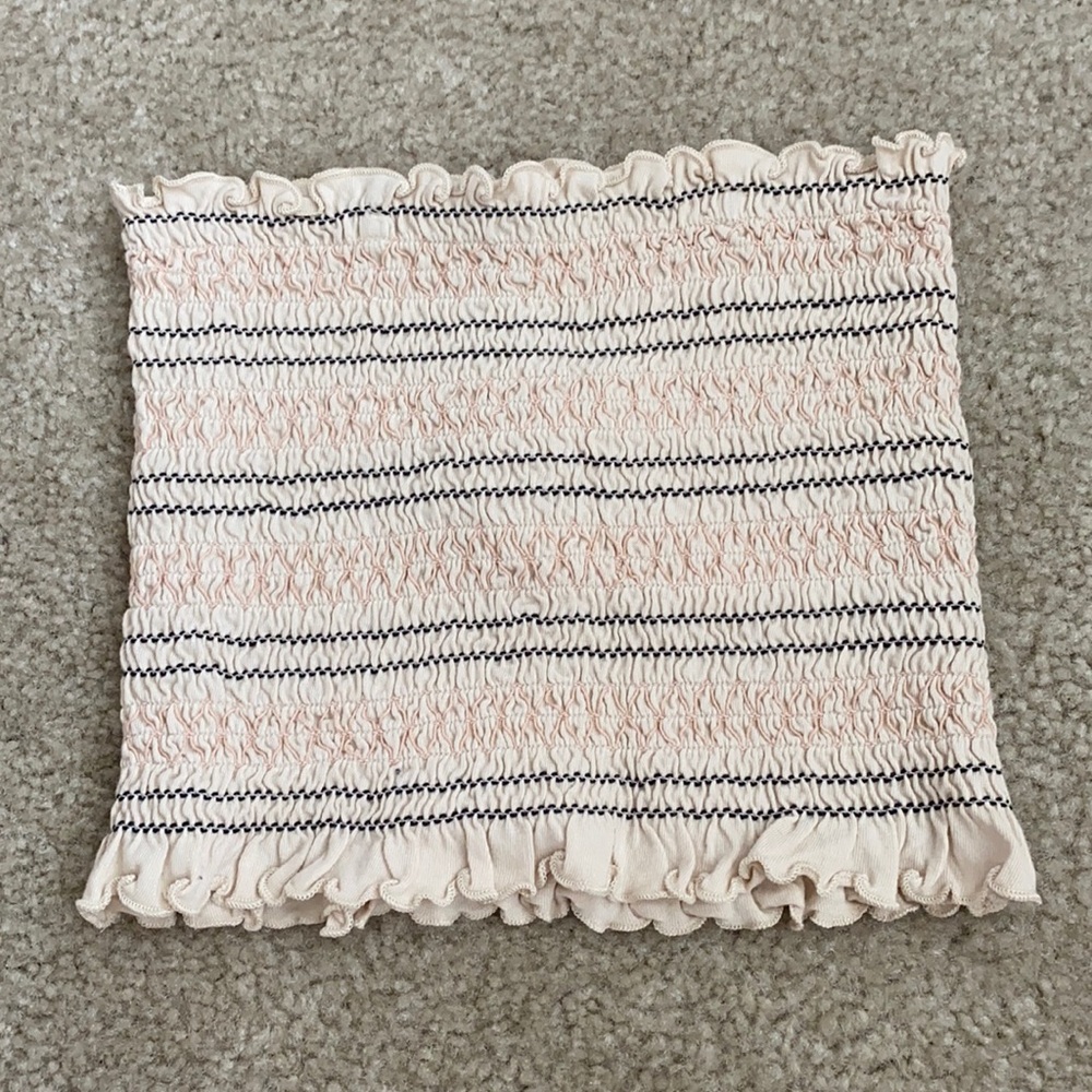 Nude Ruched Bandeau Top